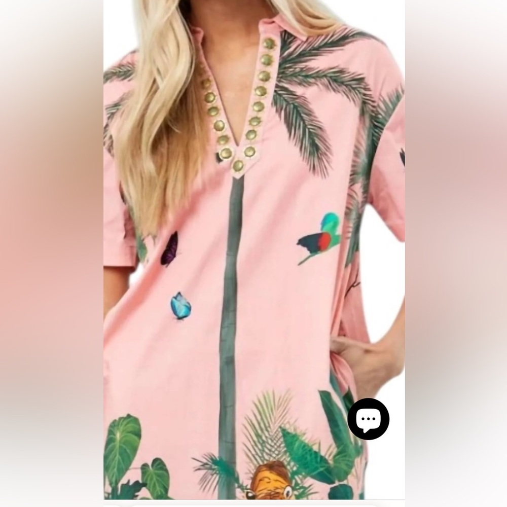 Sheridan French Rhodes dress in peach tiger - Picture 7 of 8